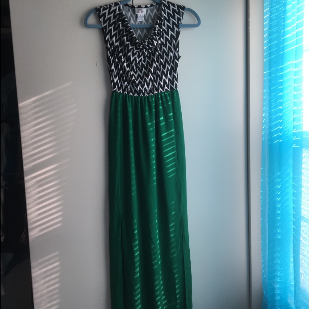 Cute green long dress